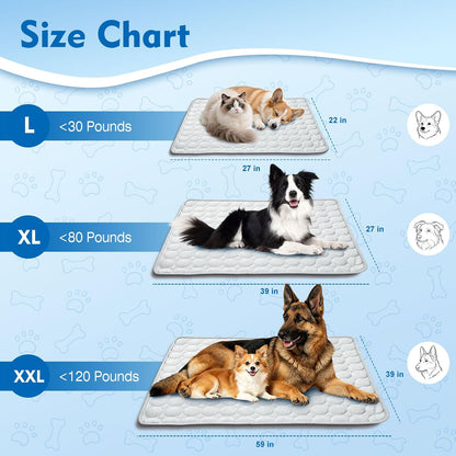 Dog Cooling Mat,Upgraded Arc-Chill Non-Slip Cool Pad | Cooling Mat for Dogs Q-Max 0.4 Breathable Washable,Foldable,Suit for Indoor Outdoor Summer Use for Cats Dogs