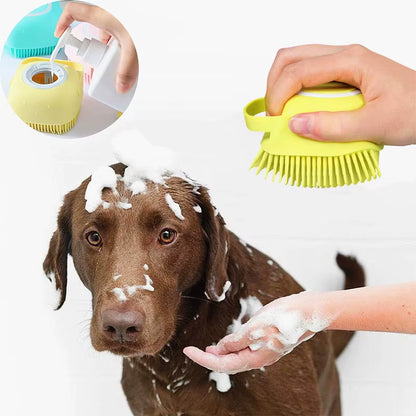 Pet Brushes Bath Massage Brush Shampoo Dispenser Dflip Flopsg Silicone Customized Logo Opp Bag Dogs Blue Pets Products Newest
